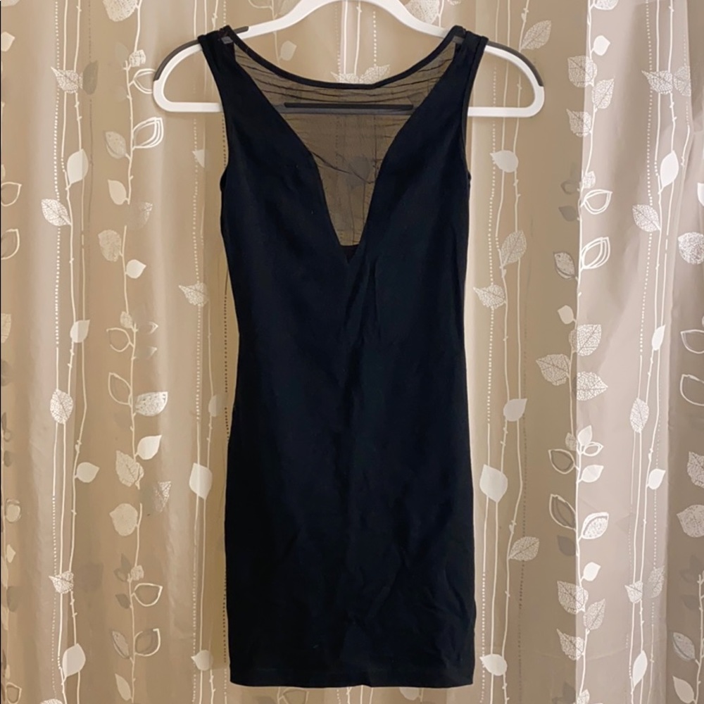 American Apparel mesh neckline bodycon dress